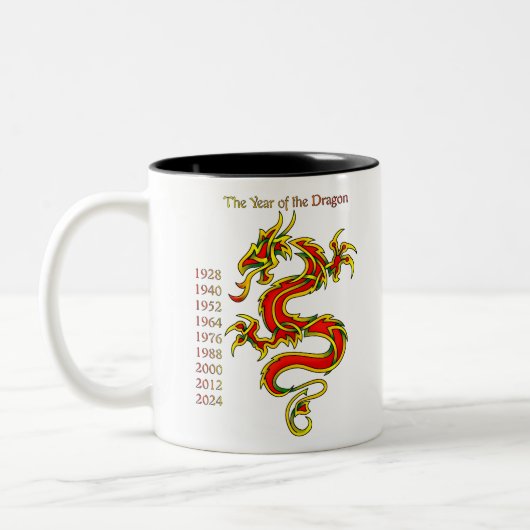 Jaar van de Draak Tweekleurige Koffiemok (Links)