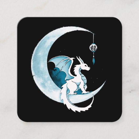 Jaar van de Draak Vierkante Visitekaartje (Voorkant)