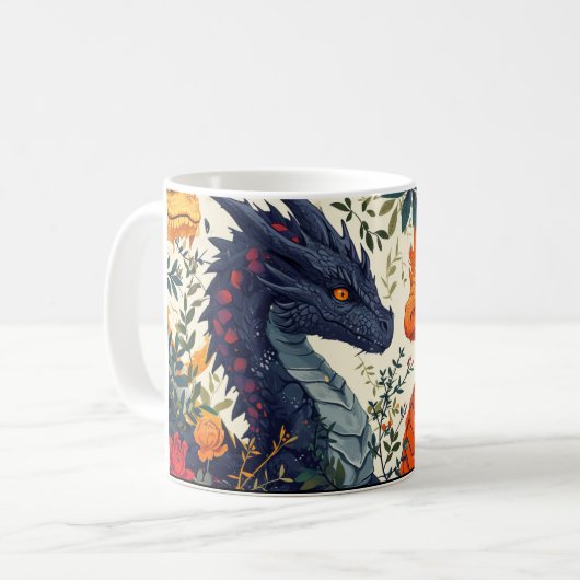 Jaar van de Dragon Coffe Mok met Draken (Voorkant links)