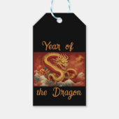 Jaar van de Dragon Gift Label Cadeaulabel (Voorkant)