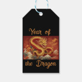 Jaar van de Dragon Gift Label Cadeaulabel (Achterkant)
