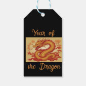 Jaar van de Dragon Gift Label Cadeaulabel (Achterkant)