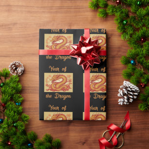 Jaar van de Dragon Wrapping Paper Cadeaupapier