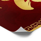 Jaar van de Geit 2015 Chinees scrollen Nieuw jaar Poster (Hoek)