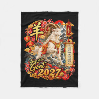Jaar van de Geit 2027 Chinese Maankalender Zachte Fleece Deken