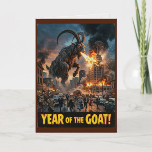Jaar Van De Geit 2027 Gelukskaart Nieuw Maanjaar Kaart