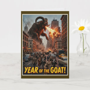 Jaar Van De Geit 2027 Gelukskaart Nieuw Maanjaar Kaart