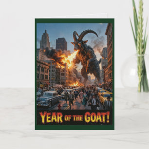 Jaar Van De Geit 2027 Maan Nieuwjaar Kaart