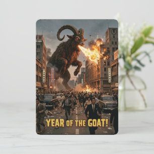 Jaar Van De Geit 2027 Maan Nieuwjaar Kaart