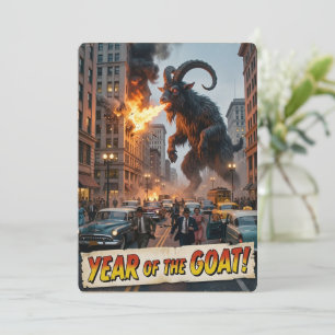 Jaar Van De Geit 2027 Maandag Nieuwjaar Kaart