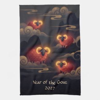 Jaar van de Geit 2027 Theedoek