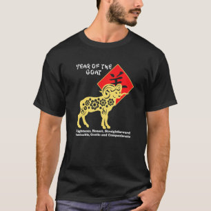 Jaar Van De Geit Chinese Zodiak Maandelijkse Nieuw T-shirt