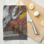 Jaar van de geit graffiti theedoek (Quarter Fold)