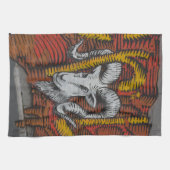 Jaar van de geit graffiti theedoek (Horizontaal)