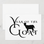 Jaar van de geit kaart (Voorkant / Achterkant)