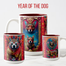 Jaar van de HOND Kunst 3 Stunning Designs Verjaard