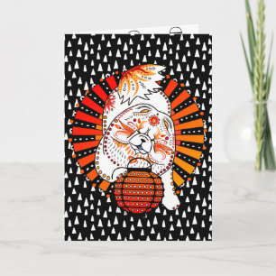 JAAR VAN de HOND - MI TANG - de wenskaarten van Feestdagen Kaart