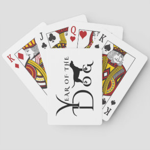 Jaar van de hond pokerkaarten