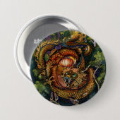 Jaar van de Houtdraak 2024 Ronde Button 7,6 Cm (Voorkant /achterkant)