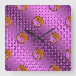 Jaar van de Houten Haan Vierkante Klok