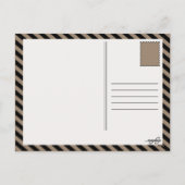 jaar van de houten schapen feestdagenkaart (Achterkant)