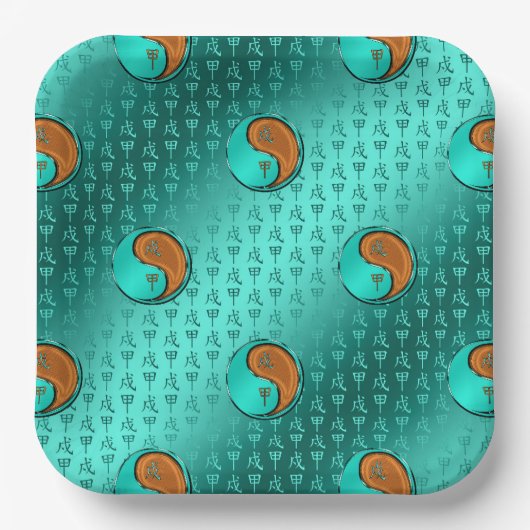 Jaar van de Houthond Papieren Bordje (Voorkant)