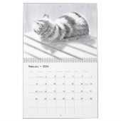 Jaar van de kattenkalender van kattentekeningen kalender (Feb 2026)