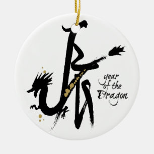 Jaar van de kerstversiering 2012 keramisch ornament