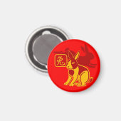 Jaar van de konijnenmagneet magneet (Voorkant / Achterkant)