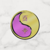 Jaar van de Metal Rooster Confetti (Kleine voorkant)