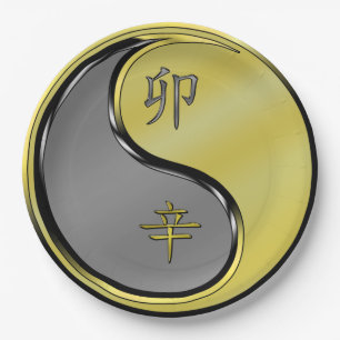 Jaar van de Metalen Konijn Papieren Bordje