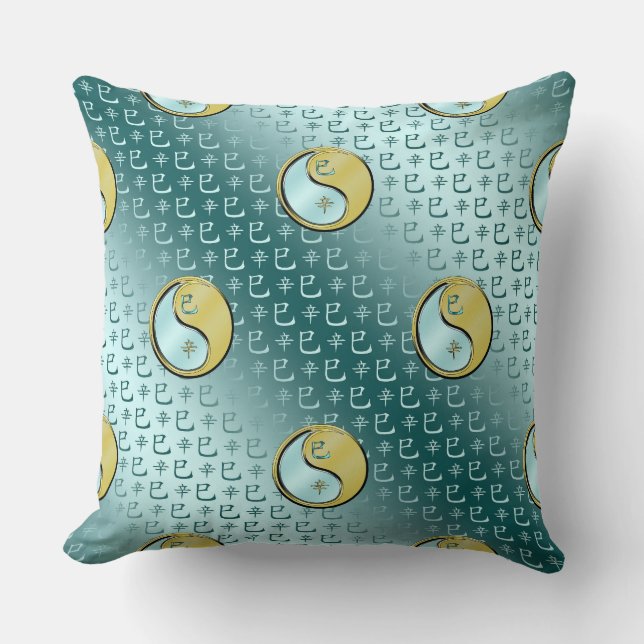 Jaar van de Metalen Slang Kussen (Voorkant)