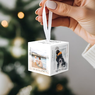 Jaar van de Momenten Gezinsfoto Geheugenherinnerin Kubus Ornament