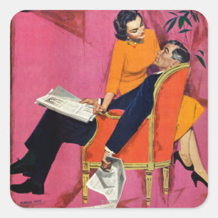 Jaar van de ontevredenheid vierkante sticker