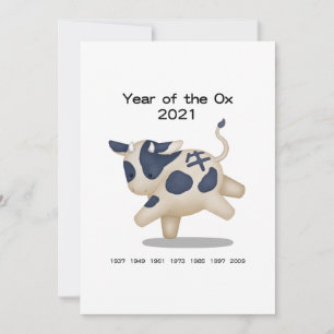 Jaar van de Os Schattig Persoonlijk Dierenriem 202