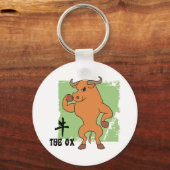 Jaar van de Ox-cadeau Sleutelhanger (Voorkant)