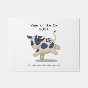 Jaar van de ox Chinese Zodiac 20021 Deurmat