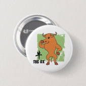 Jaar van de Ox Gift Ronde Button 5,7 Cm (Voorkant /achterkant)