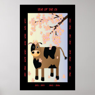 Jaar van de Ox Poster