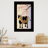 Jaar van de Ox Poster (Keuken)
