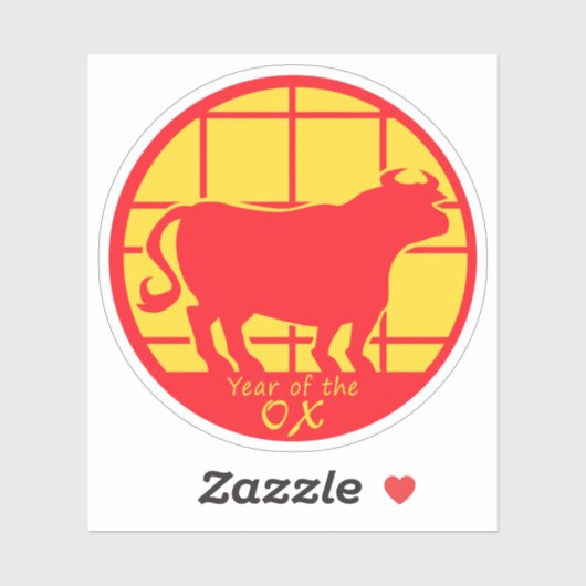 Jaar van de Ox Sticker (Vel)