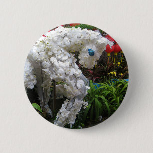 Jaar van de paarden   春 節 馬 ... Chinese ventilator Ronde Button 5,7 Cm