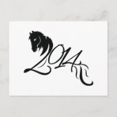 Jaar van de Paarden 2014 Feestdagenkaart (Voorkant)