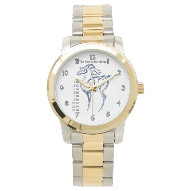 Jaar van de paarden horloge (Voorkant)