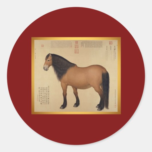 Jaar van de paardenChinese Sticker in de nieuwjaar (Voorkant)
