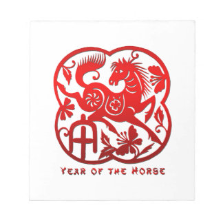 Jaar van de Paardenpapercut Notitieblok