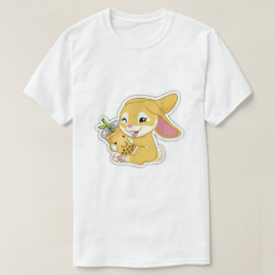 Jaar van de Rabbit Bunny Bae Bubble Boba Tea Chine T-shirt