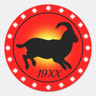 Jaar van de Ram / Geit / Schaap Ronde Sticker