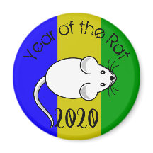 Jaar van de Rat 2020 muis met tekst
