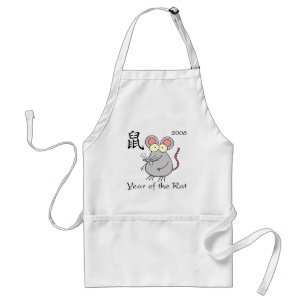 Jaar van de Rat Apron Standaard Schort